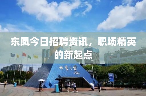 東鳳今日招聘資訊，職場精英的新起點