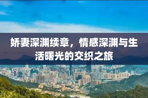嬌妻深淵續(xù)章，情感深淵與生活曙光的交織之旅