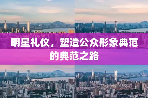 明星禮儀，塑造公眾形象典范的典范之路