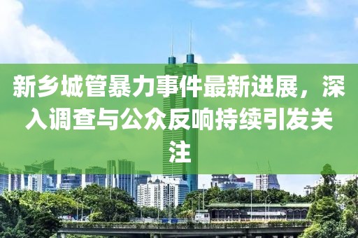 新鄉(xiāng)城管暴力事件最新進(jìn)展，深入調(diào)查與公眾反響持續(xù)引發(fā)關(guān)注