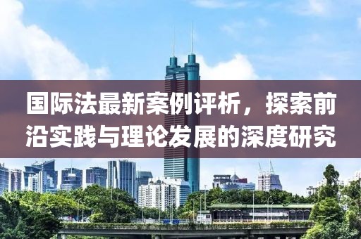 國際法最新案例評(píng)析，探索前沿實(shí)踐與理論發(fā)展的深度研究