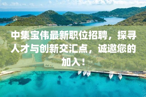 中集寶偉最新職位招聘，探尋人才與創(chuàng)新交匯點(diǎn)，誠(chéng)邀您的加入！