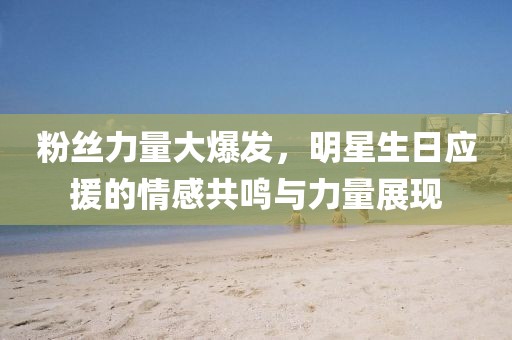 粉絲力量大爆發(fā)，明星生日應(yīng)援的情感共鳴與力量展現(xiàn)