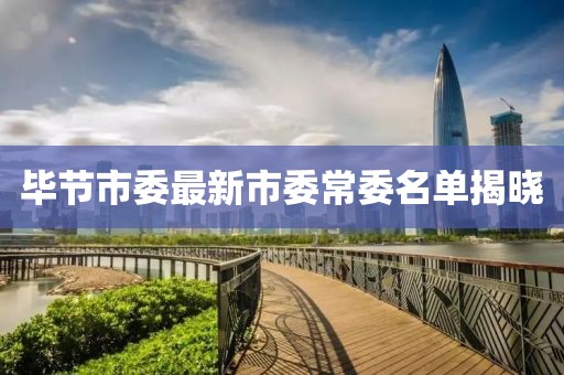 畢節(jié)市委最新市委常委名單揭曉