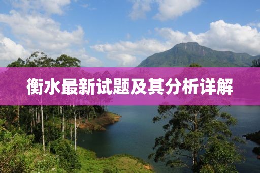 衡水最新試題及其分析詳解