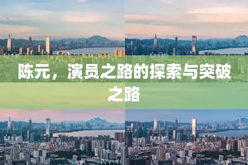 陳元，演員之路的探索與突破之路