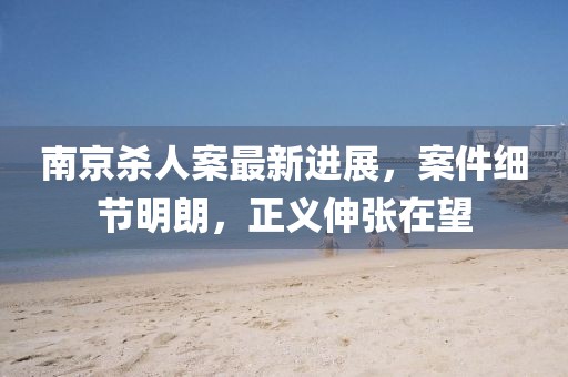 南京殺人案最新進展，案件細節(jié)明朗，正義伸張在望