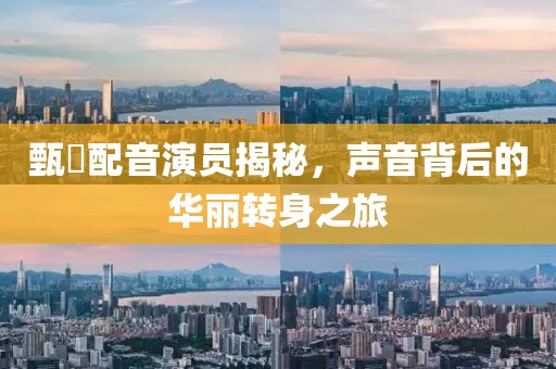 甄嬛配音演員揭秘，聲音背后的華麗轉身之旅