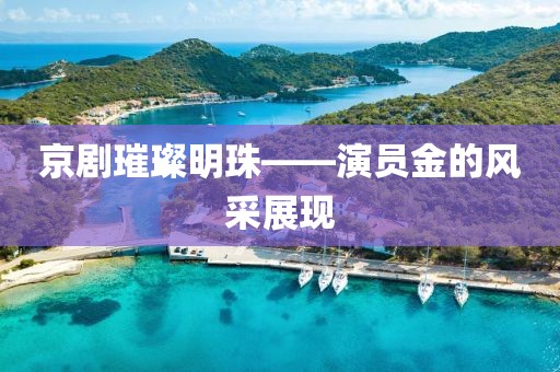 京劇璀璨明珠——演員金的風(fēng)采展現(xiàn)